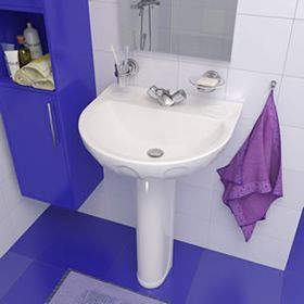 Раковина  Santeri Лотос 580х 500, белый 