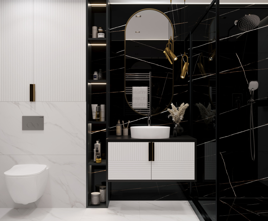 Lawa Black Керамогранит черный 60х120 Полированный 