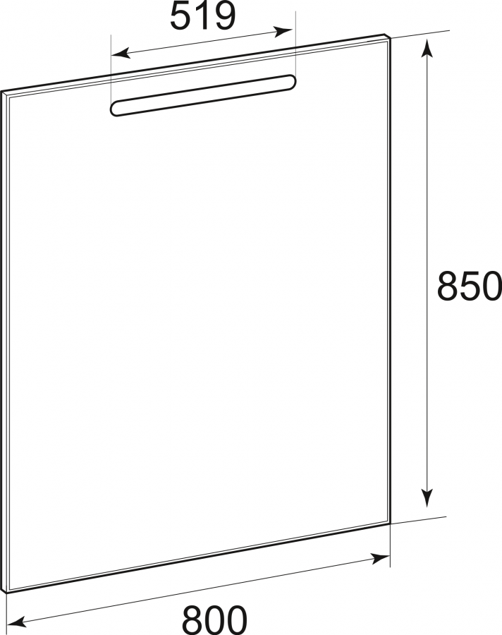 зеркало GAP 80  / 80х85х1,6 /  