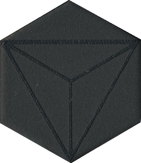 Декор Агуста черный 6x5,2 