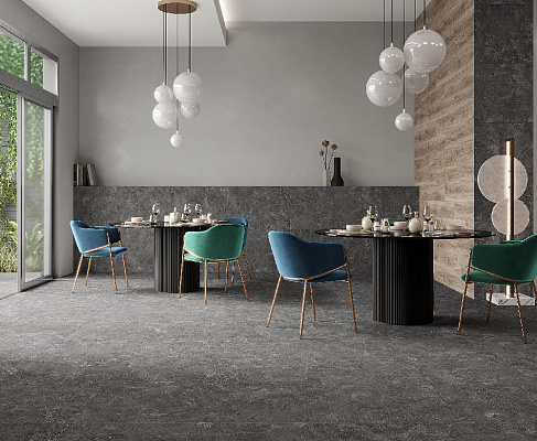 Керамогранит Runa Nero 60x60 / 60x120 LAPARET