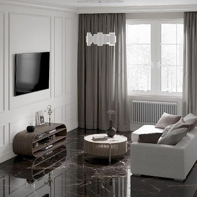 Керамогранит Xtreme Nero 60x60 / 60x120 LAPARET