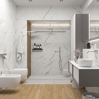 Керамогранит Venato Calacatta Gold 60x60 / 60x120 LAPARET