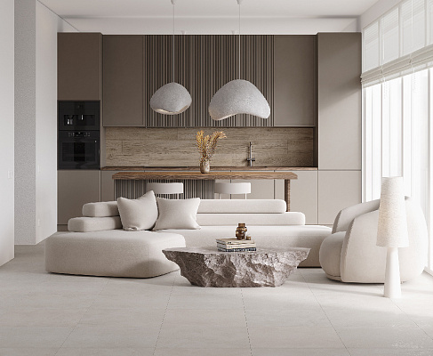 Керамогранит Charon Cream 60x120 / 60x60 LAPARET