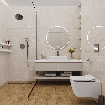 Керамогранит Мрамор Годли Беж 60x60 / 60x120 CERADIM