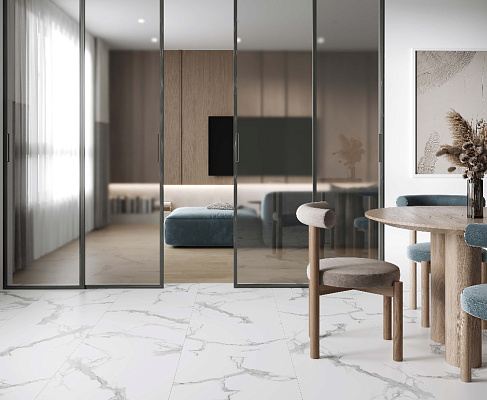 Керамогранит Statuario Crown 60x60 / 60x120 LAPARET