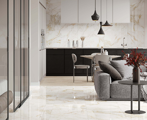 Керамогранит Calacatta Oro 60x60 / 60x120 LAPARET