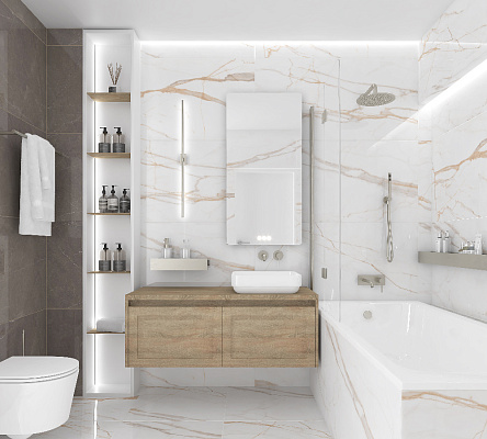 Керамогранит Calacatta Goddes Gold 60x60 LAPARET