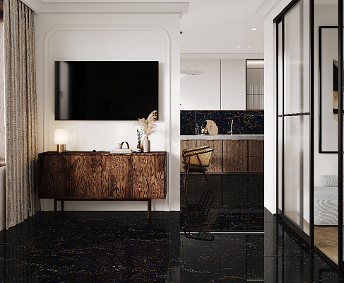Керамогранит Nirvana Black 60x60 / 60x120 LAPARET