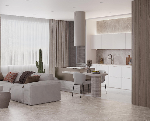 Керамогранит Obsidian Gray 60x60 / 60x120 LAPARET